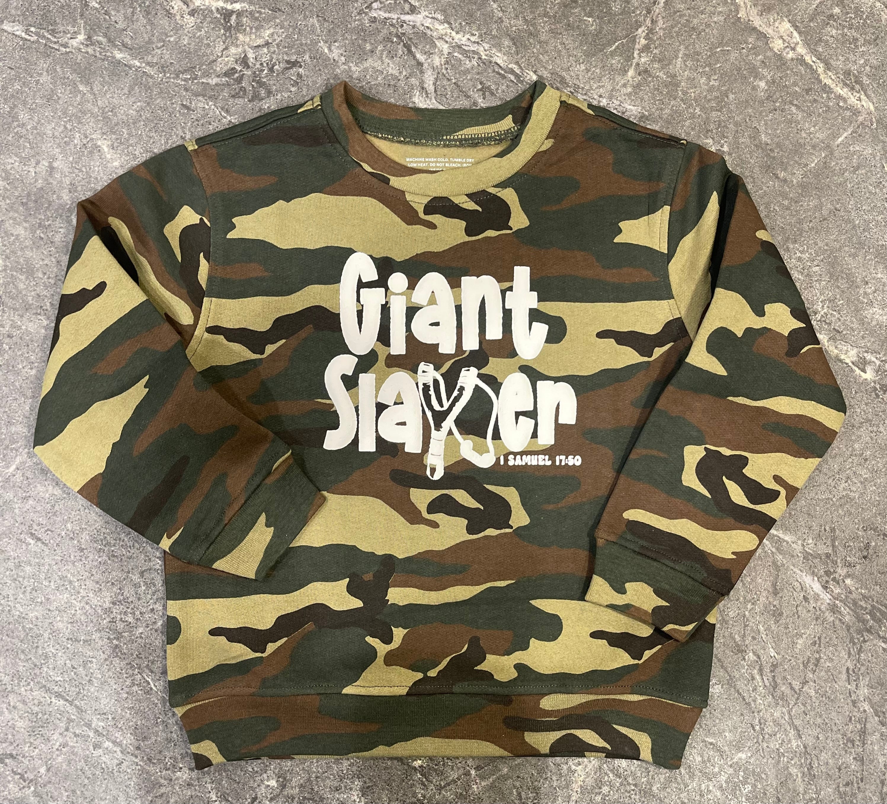 Boys Camo Giant Slayer Sweatshirt
